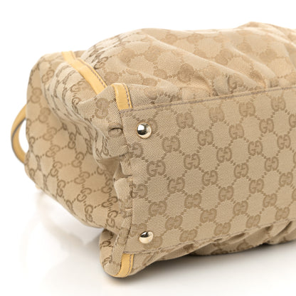 Gucci Monogram Large D Gold Hobo Beige 9 of 11