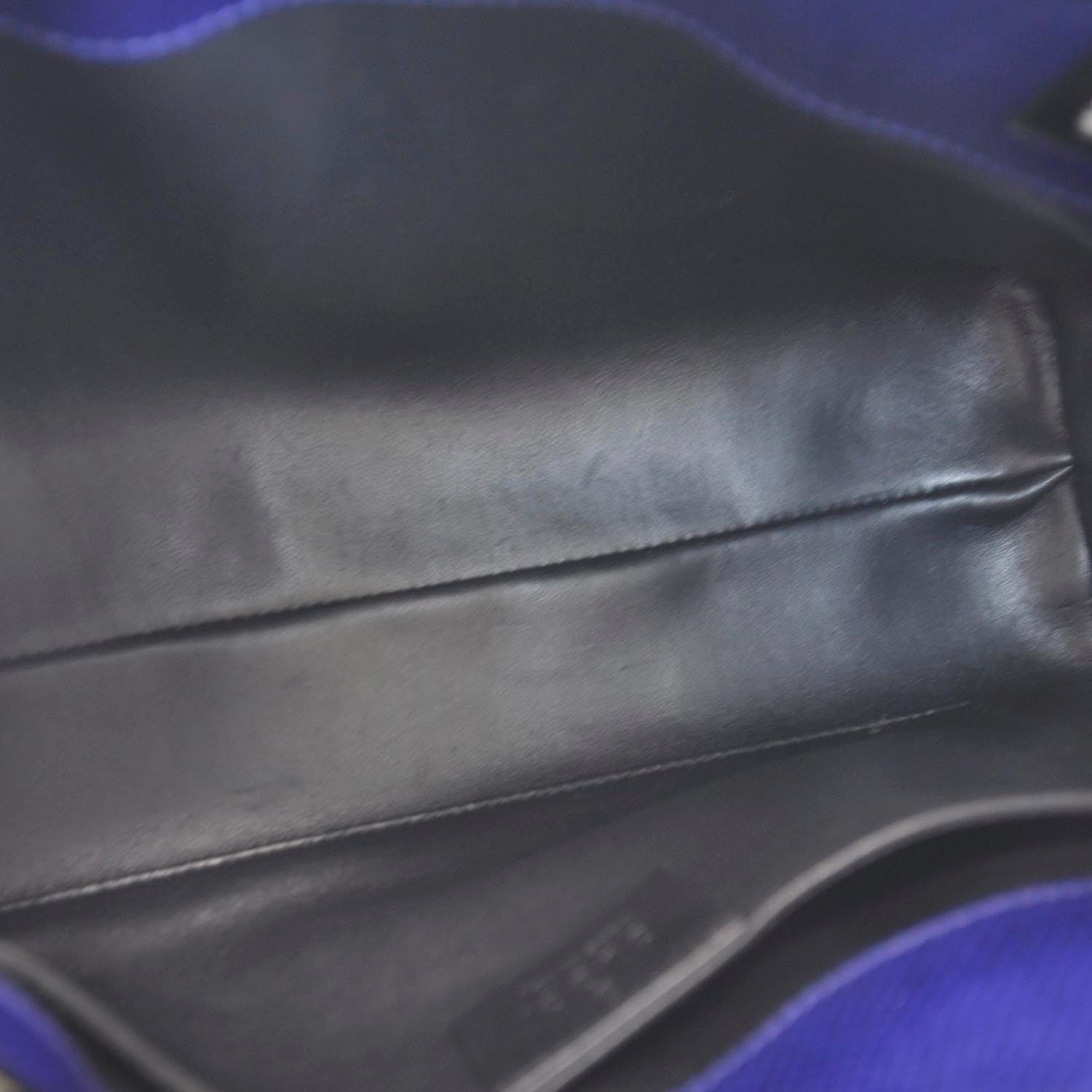 Gucci Lizard Embossed Leather Shoulder Bag Purple 7 of 9