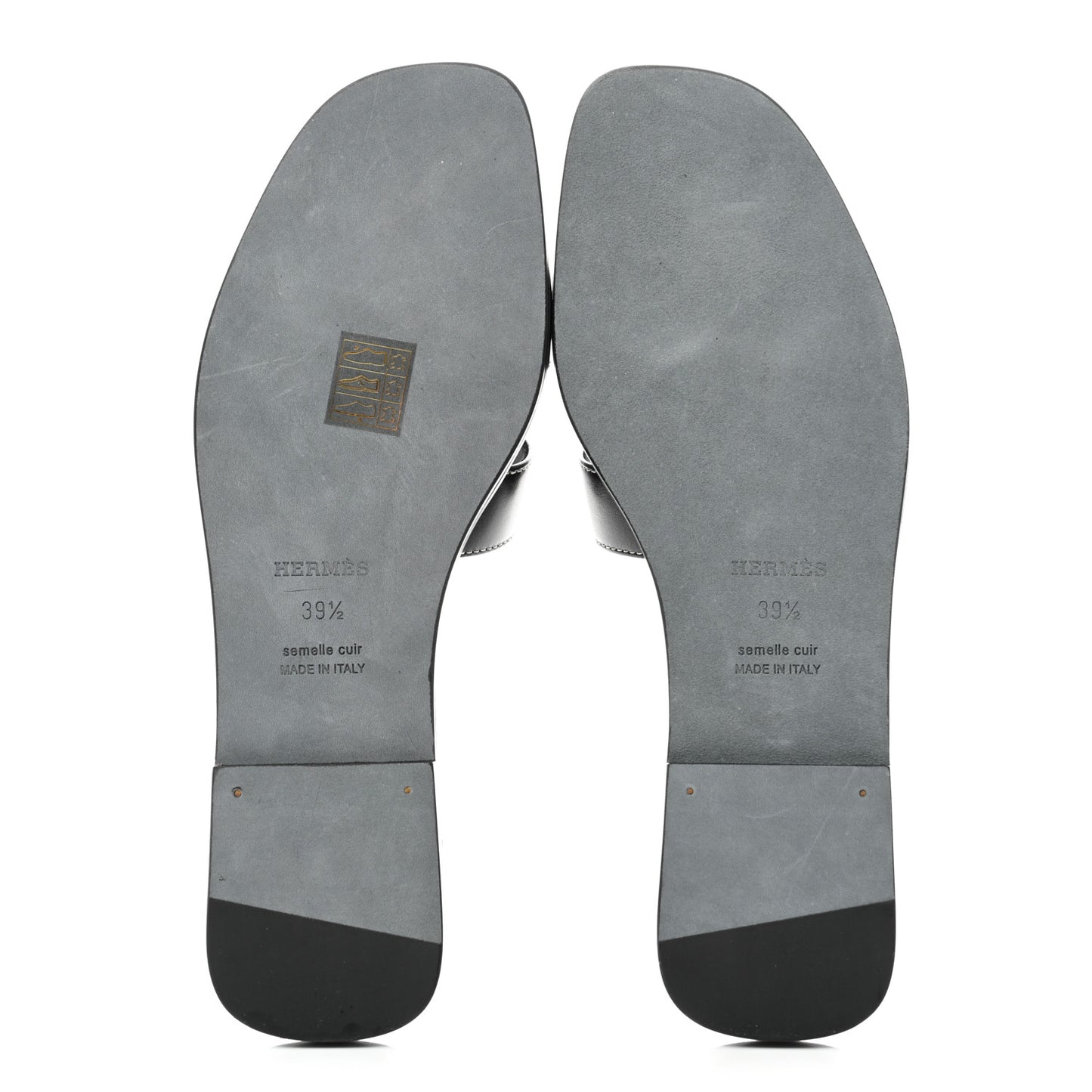 Box Calfskin Oran Sandals 39.5 Black
