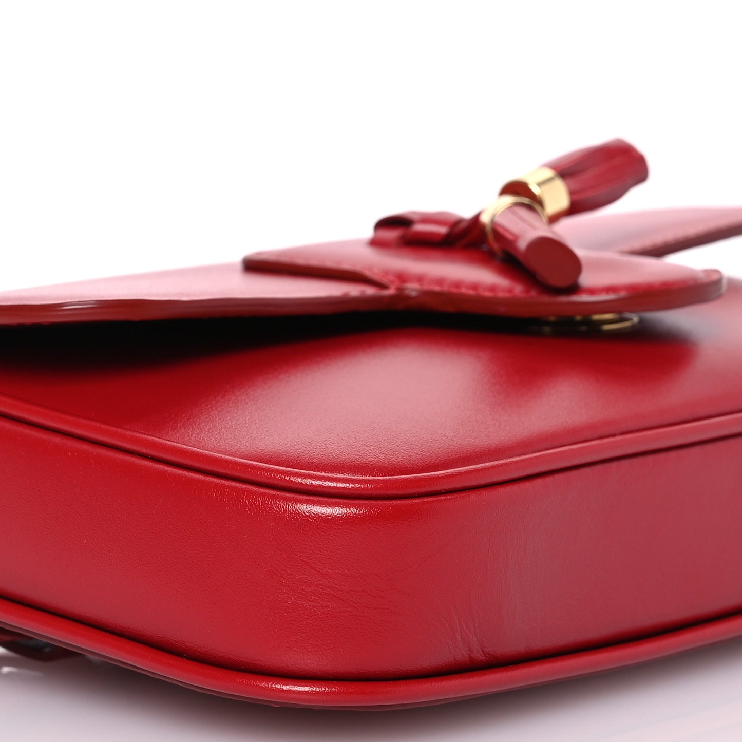 Smooth Calfskin Tassel Belt Bag Red