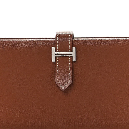 Hermes Chevre Mysore Bearn Gusset Wallet Gold 10 of 13