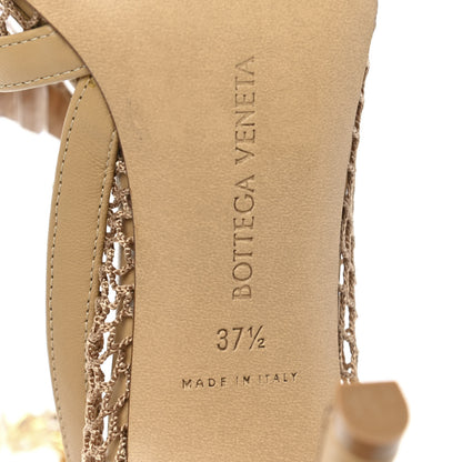 Bottega Veneta Mesh Nappa Chunky Chain Sandals 37.5 Beige Pony 6 of 7