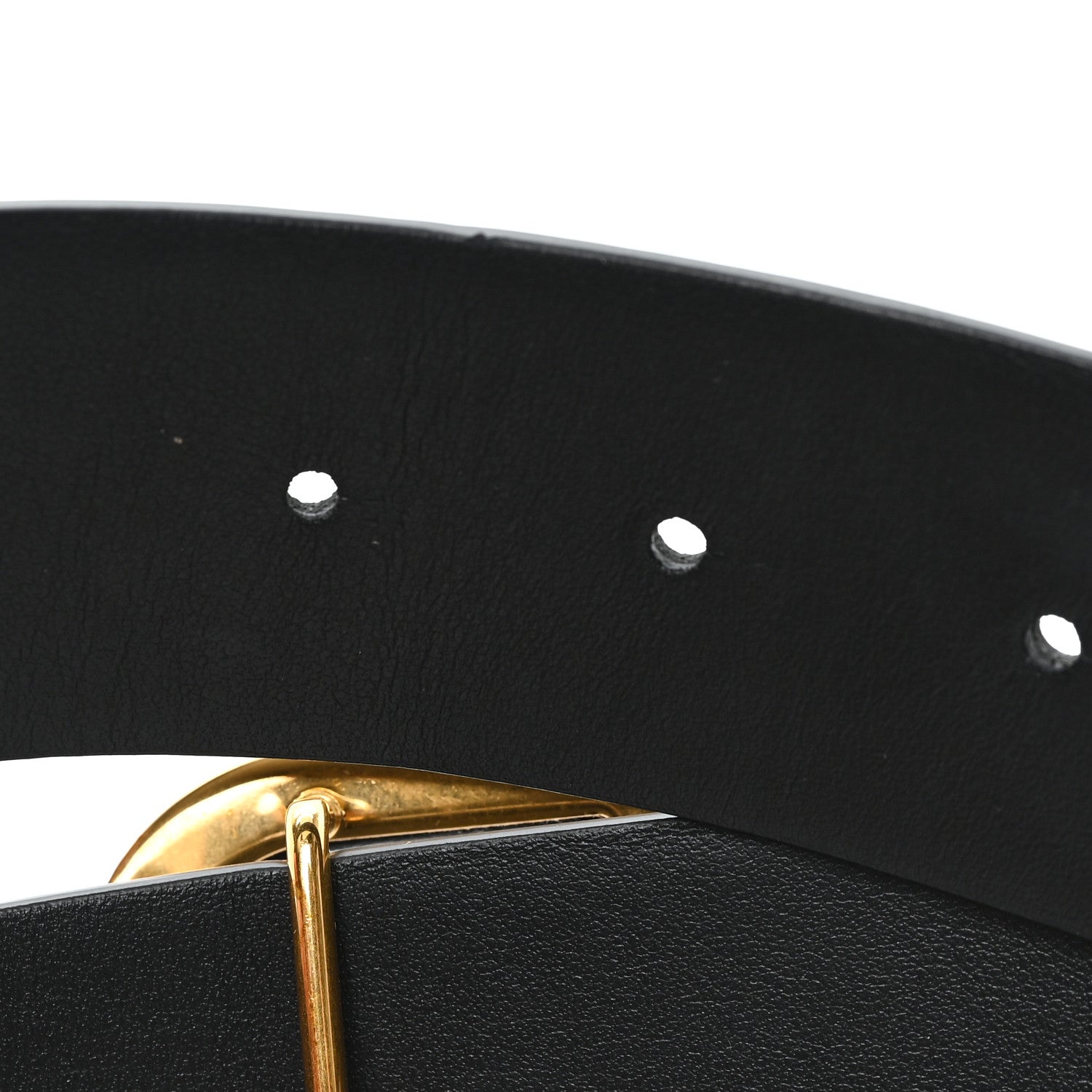 Valentino Garavani Glossy Calfskin Monochrome VLogo Belt 75 30 Black 5 of 5
