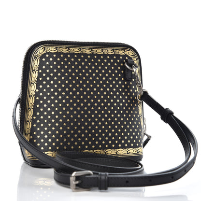 Gucci X SEGA Calfskin GUCCY Stars Mini Dome Shoulder Bag Black Gold 3 of 7
