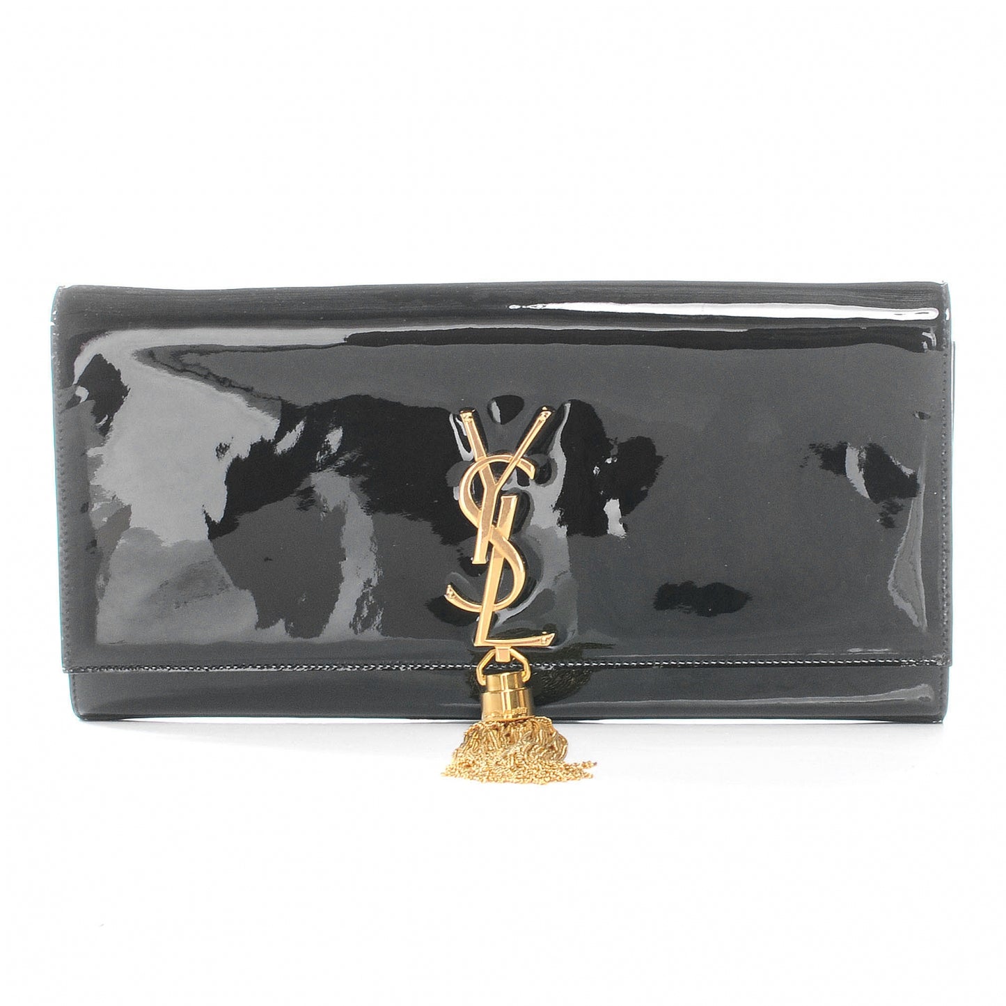 Patent Cassandre Tassel Clutch Black