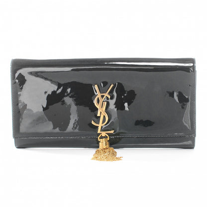 Saint Laurent Patent Cassandre Tassel Clutch Black 1 of 8