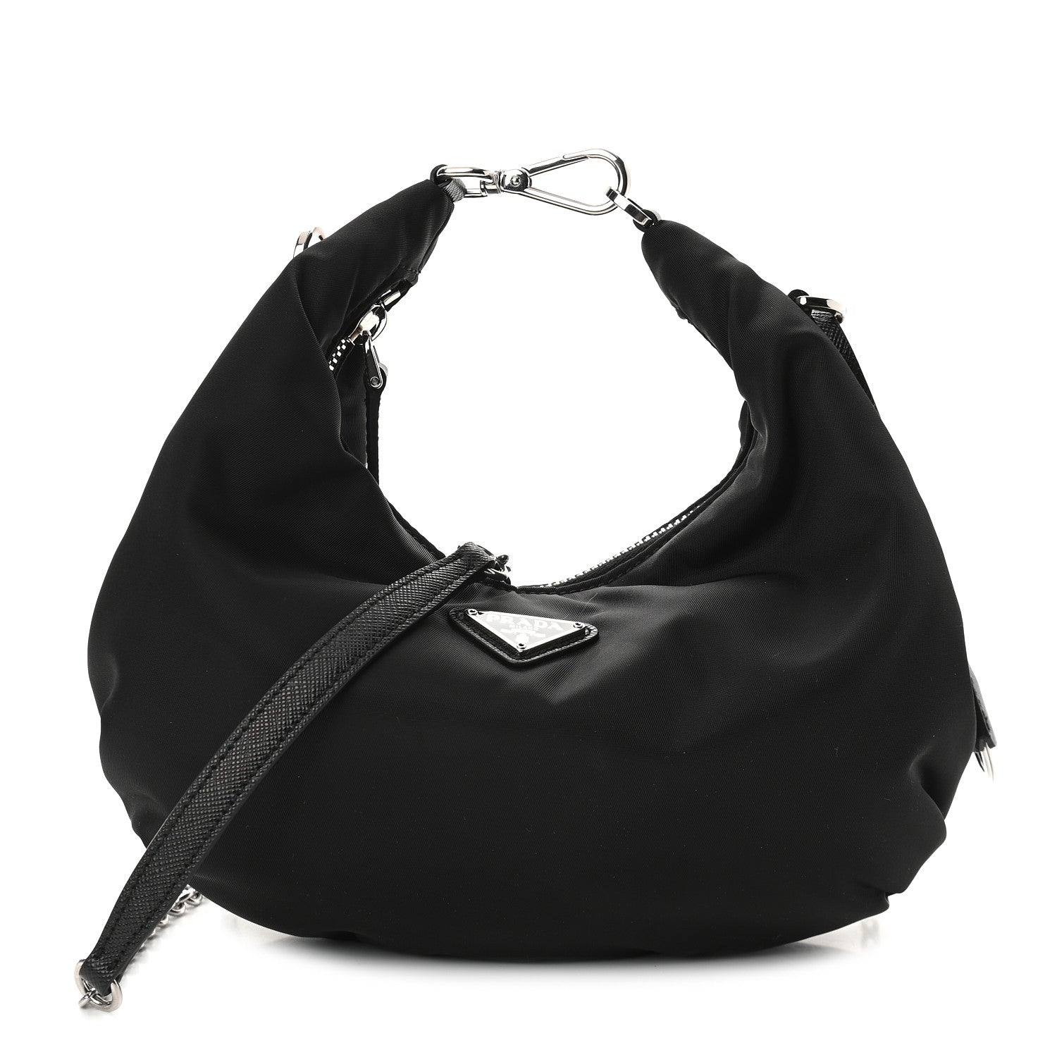 Prada Tessuto Nylon Saffiano Re-Edition 2006 Shoulder Bag Black 1 of 11
