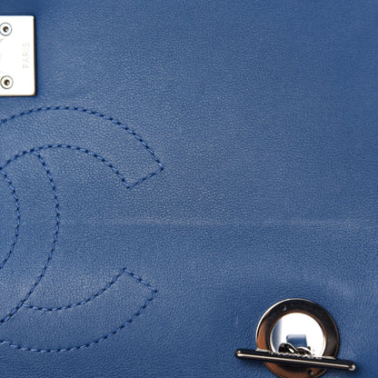 Chanel Calfskin Small Trendy CC Dual Handle Flap Bag Blue 9 of 14
