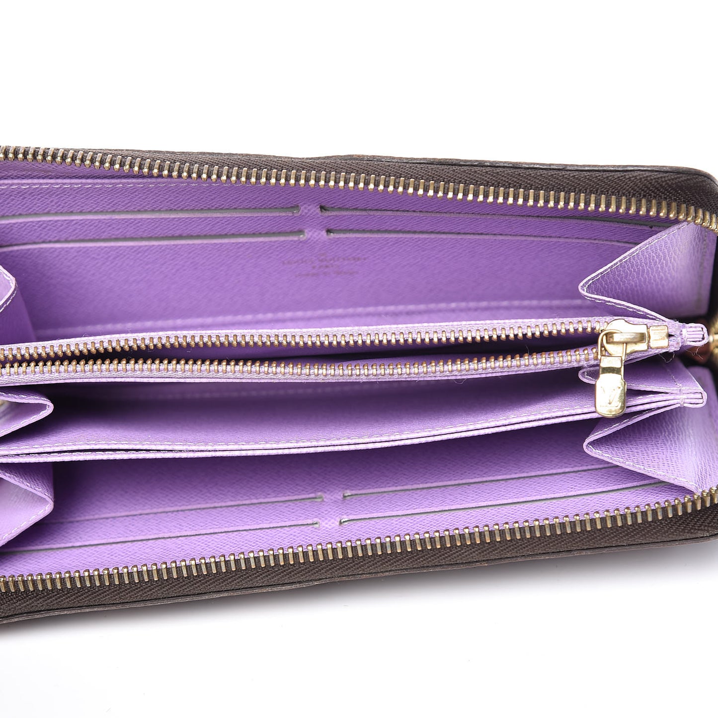 Damier Ebene Illustre Zippy Wallet Violet