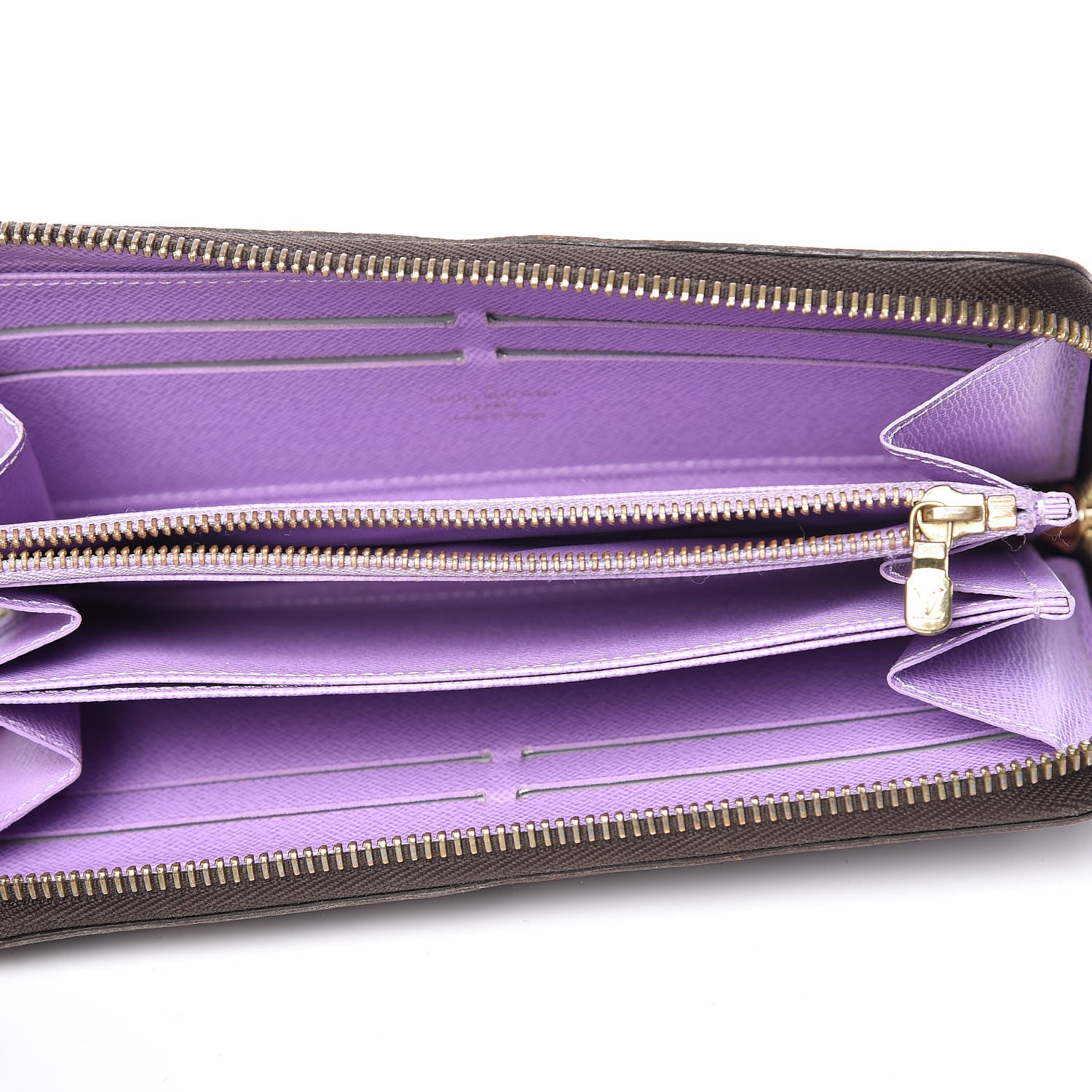 Louis Vuitton Damier Ebene Illustre Zippy Wallet Violet 5 of 8