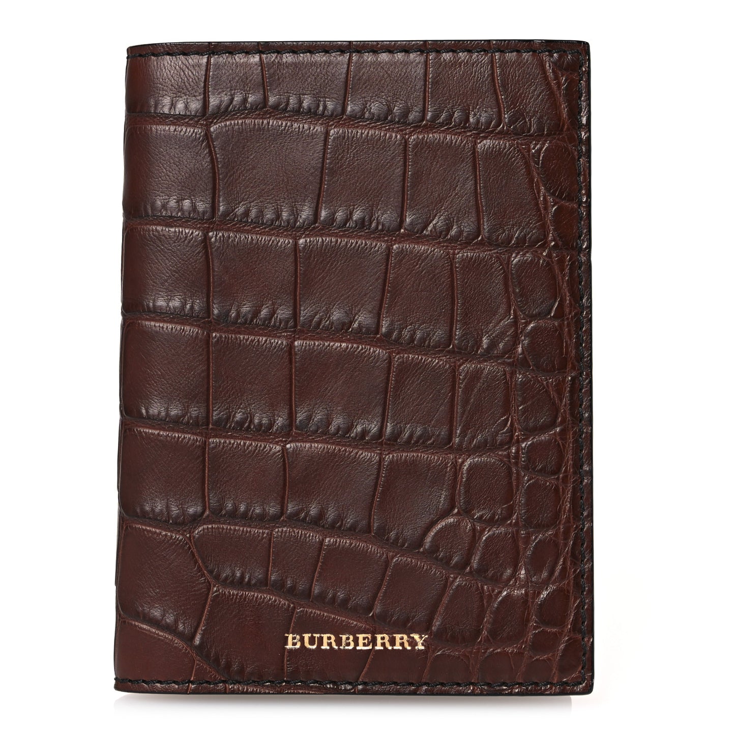 Alligator Passport Holder Brown