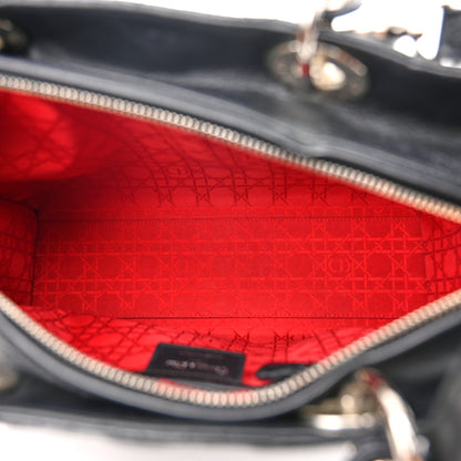 Christian Dior Lambskin Cannage Large Lady Dior Black 5 of 10