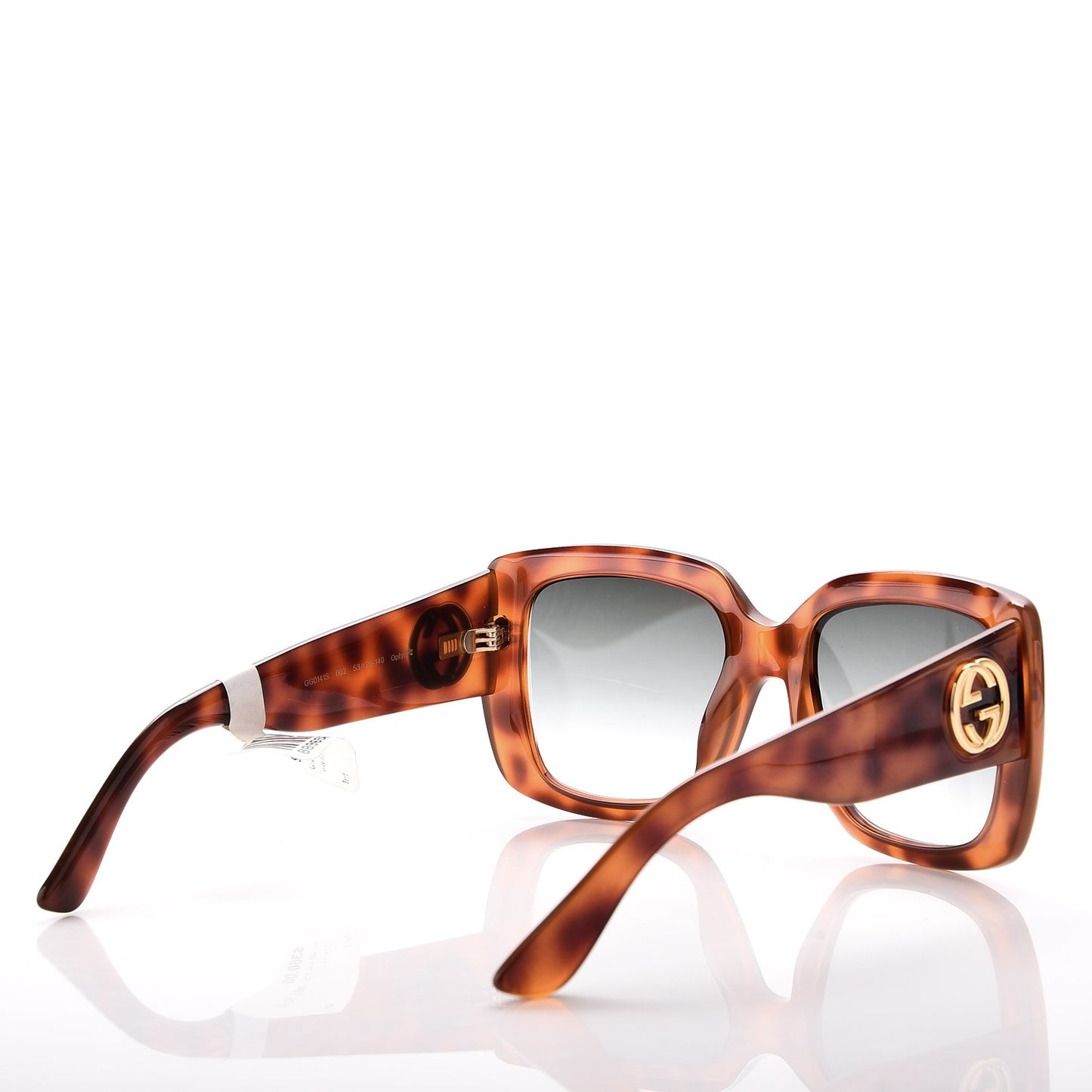 Acetate Square Frame Sunglasses GG0141S Tortoise