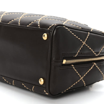 Chanel Calfskin Wild Stitch Chain Bag Brown 9 of 9