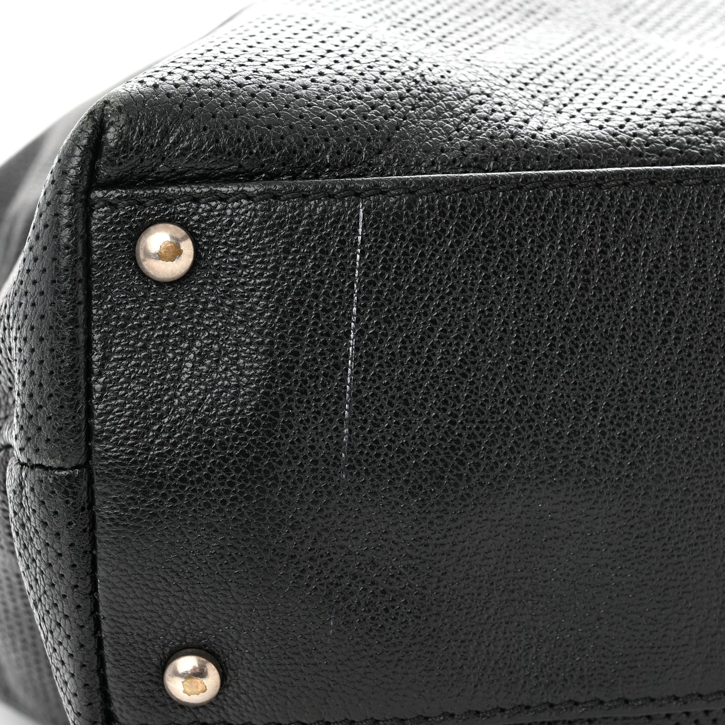 Goatskin Perforated Large CC Tote Black