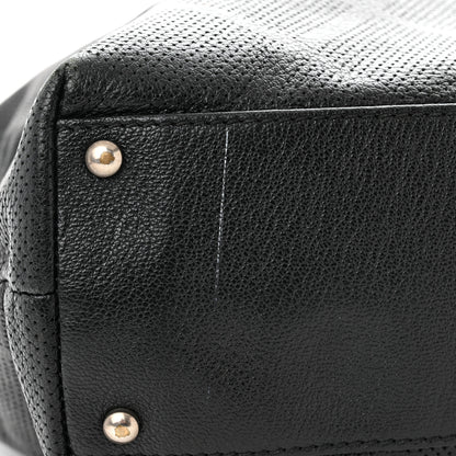 Chanel Goatskin Perforated Large CC Tote Black 15 of 16