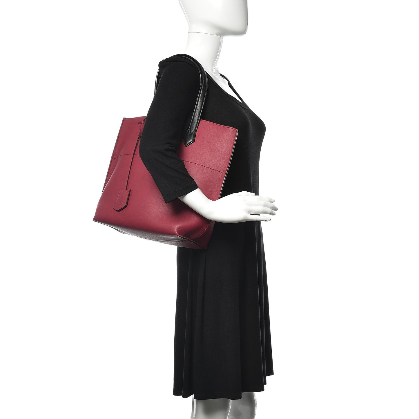 Vitello Small Shopper Tote Amarena Black Asfalto