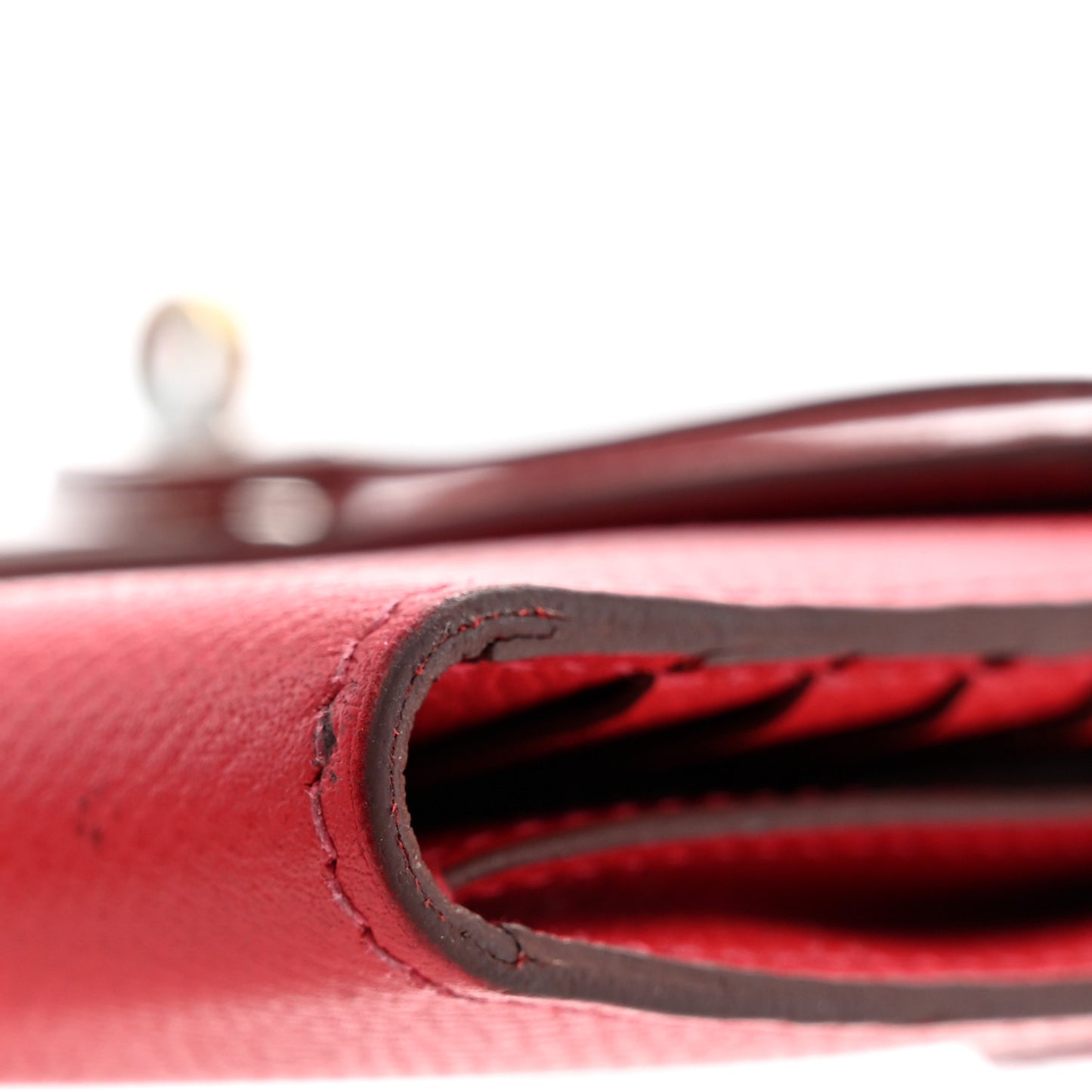 Epsom Kelly Tri-Fold Wallet Rouge Vif