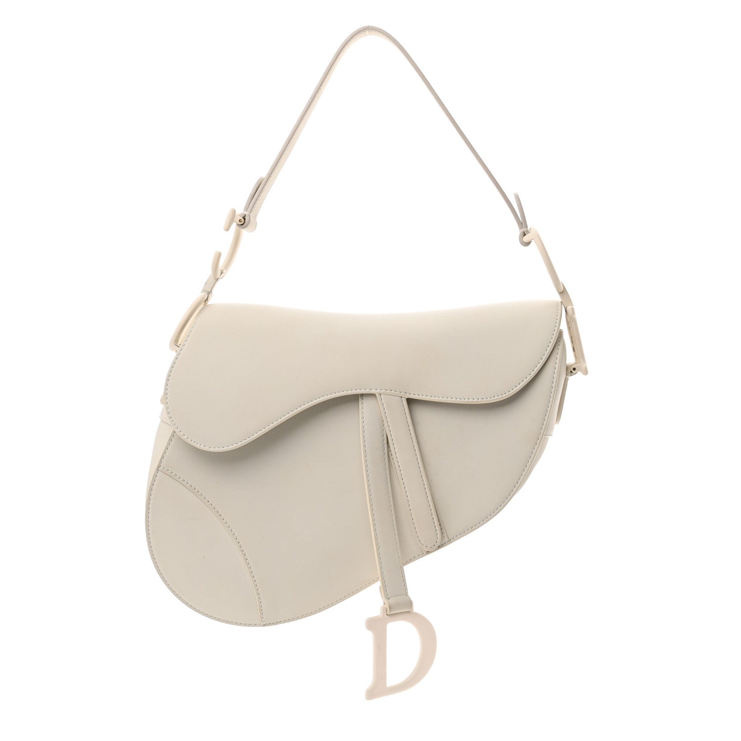 Christian Dior Ultra Matte Calfskin Saddle Bag Off White 1 of 9