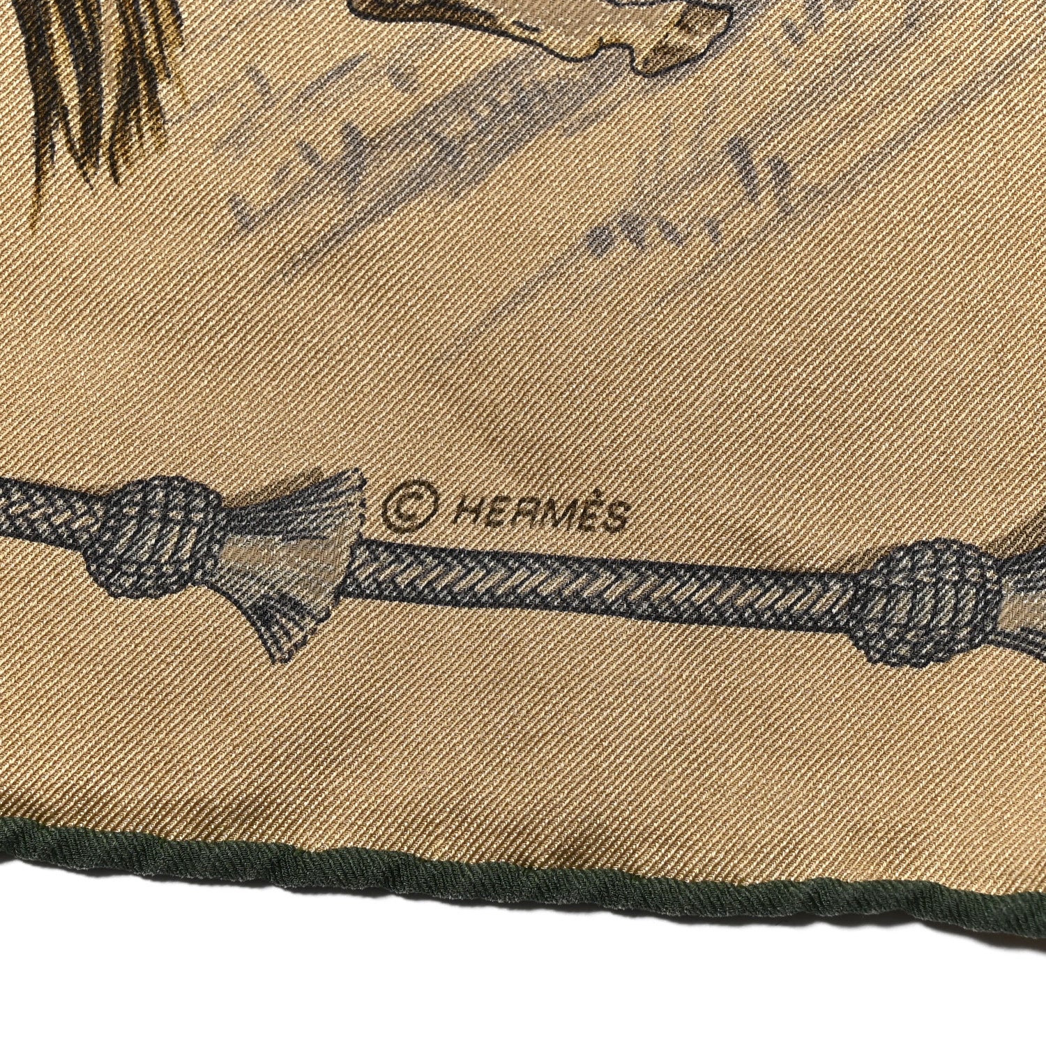 Hermes Silk Pampa Scarf 70 Beige Dore Kaki 3 of 3