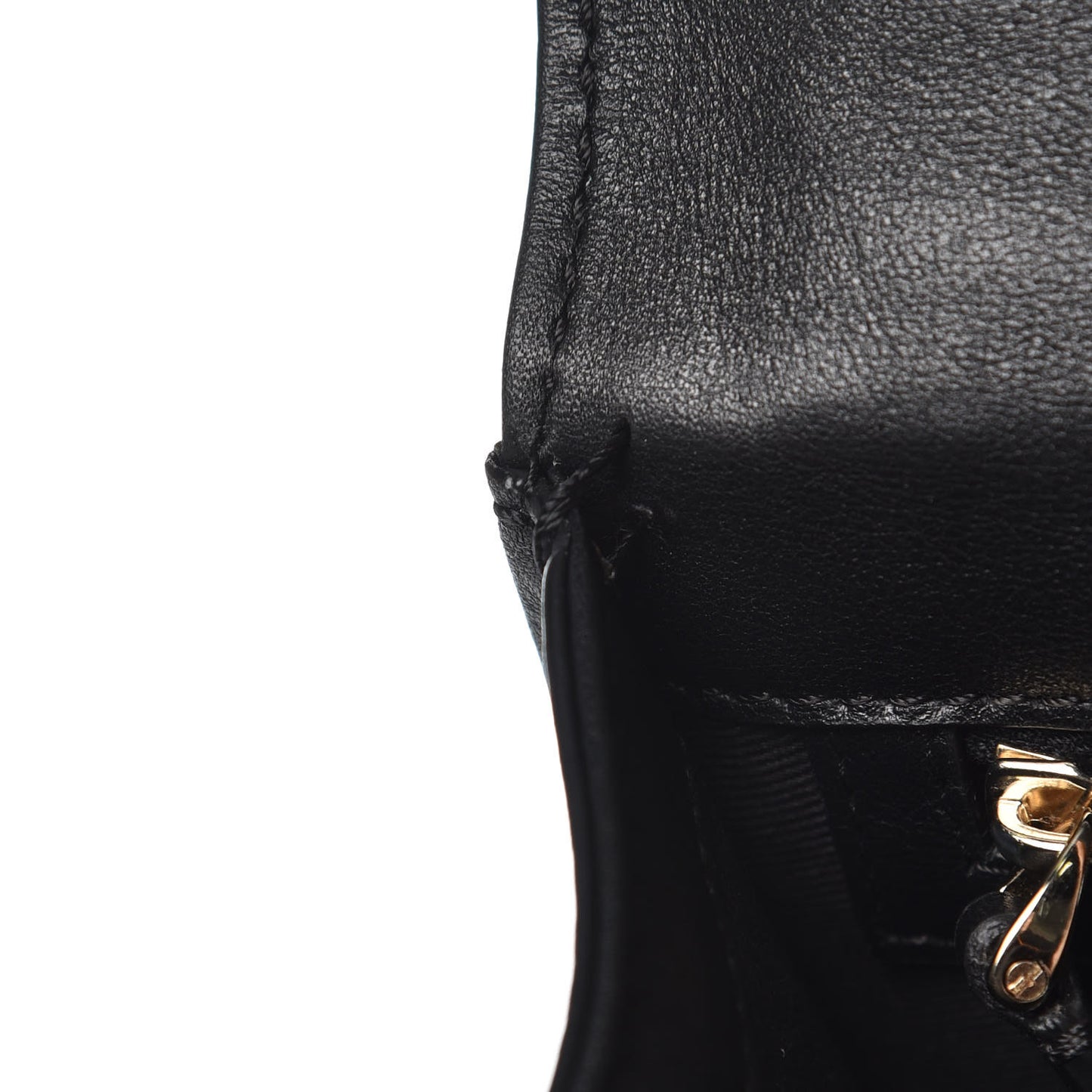 Vitello Small Glam Lock Rockstud Flap Black