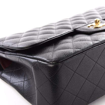 Chanel Caviar Quilted Jumbo Double Flap Black 6 of 11