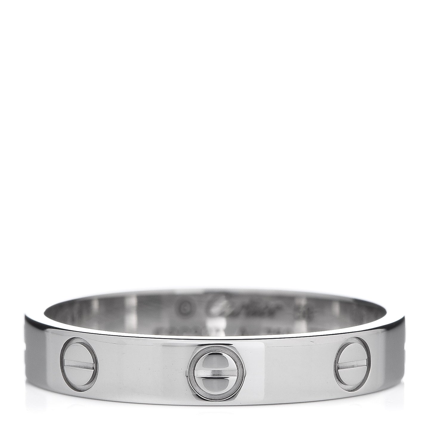 18K White Gold 3.5mm LOVE Wedding Band Ring 58 8.5