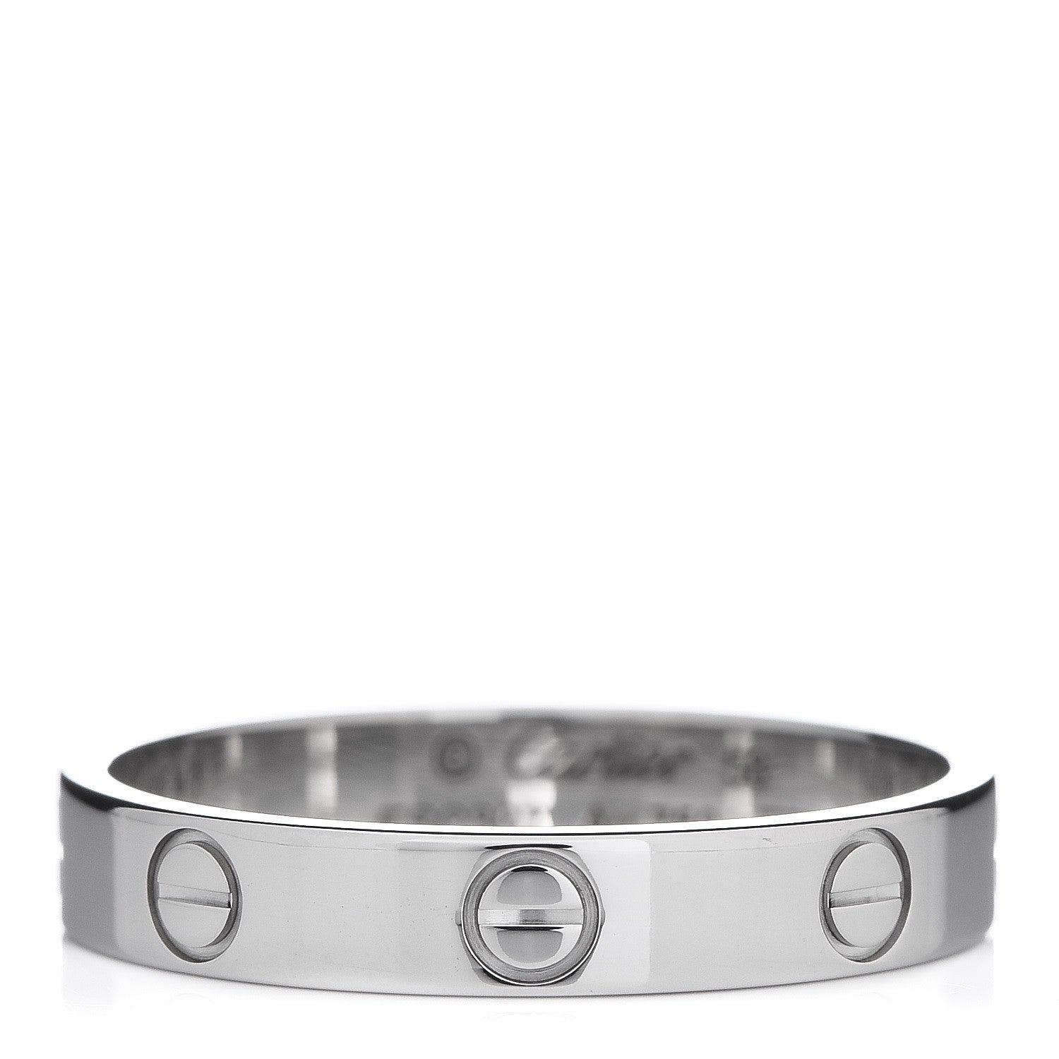 Cartier 18K White Gold 3.5mm LOVE Wedding Band Ring 58 8.5 1 of 5