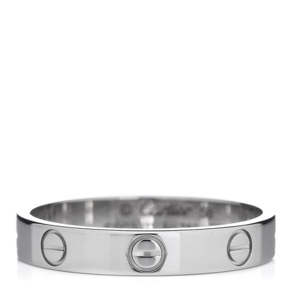 Cartier 18K White Gold 3.5mm LOVE Wedding Band Ring 58 8.5 1 of 5