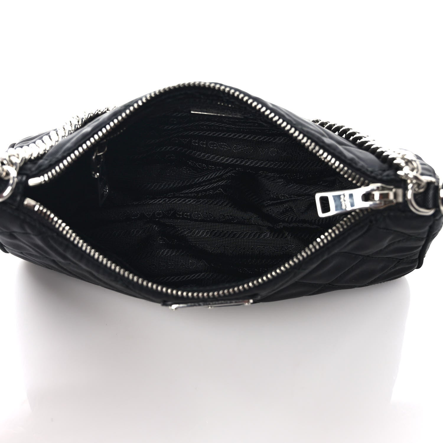 Prada Nylon Tessuto Impuntu Quilted Crossbody Bag Black 5 of 11