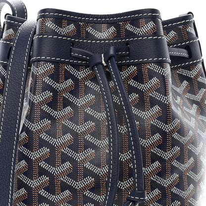 Goyard Goyardine Petit Flot Bucket Bag PM Navy 7 of 9