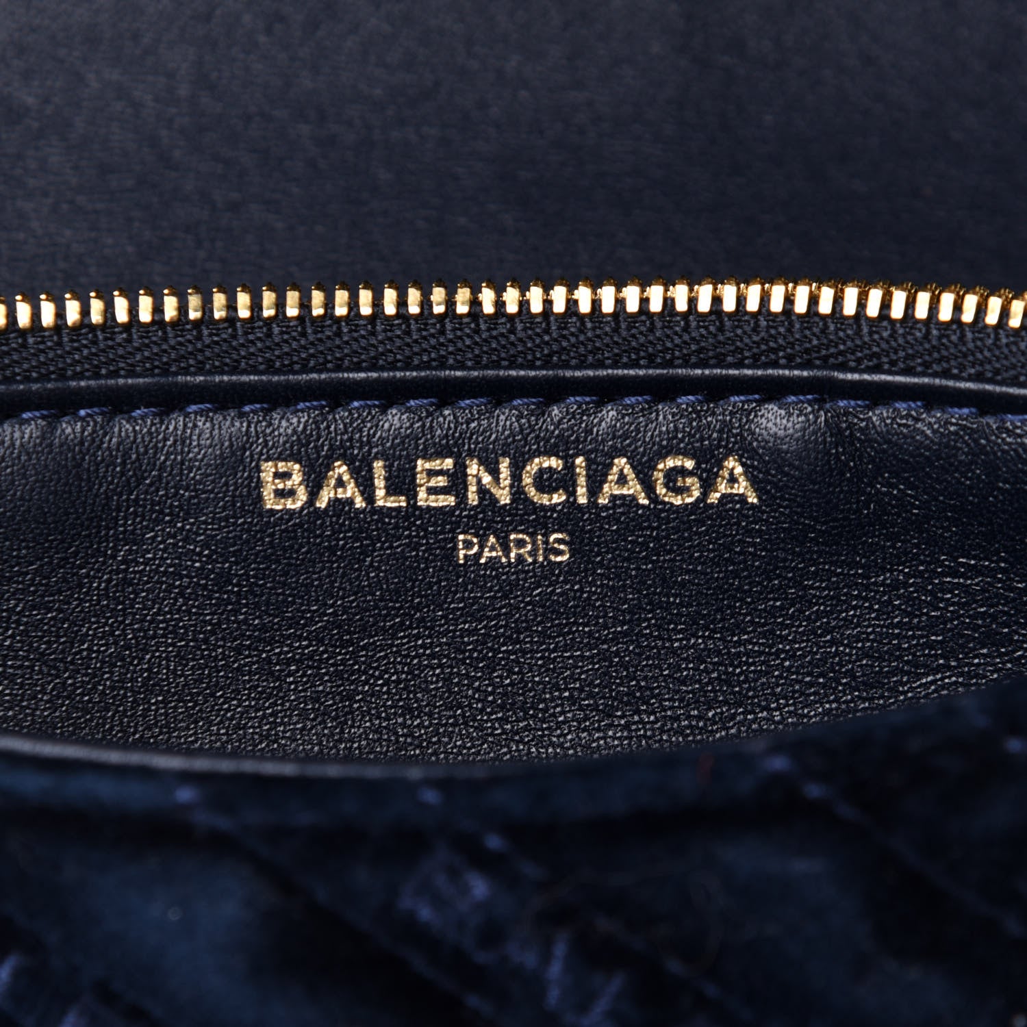 Balenciaga Velvet Logo Matelasse BB Chain Wallet Navy 6 of 10