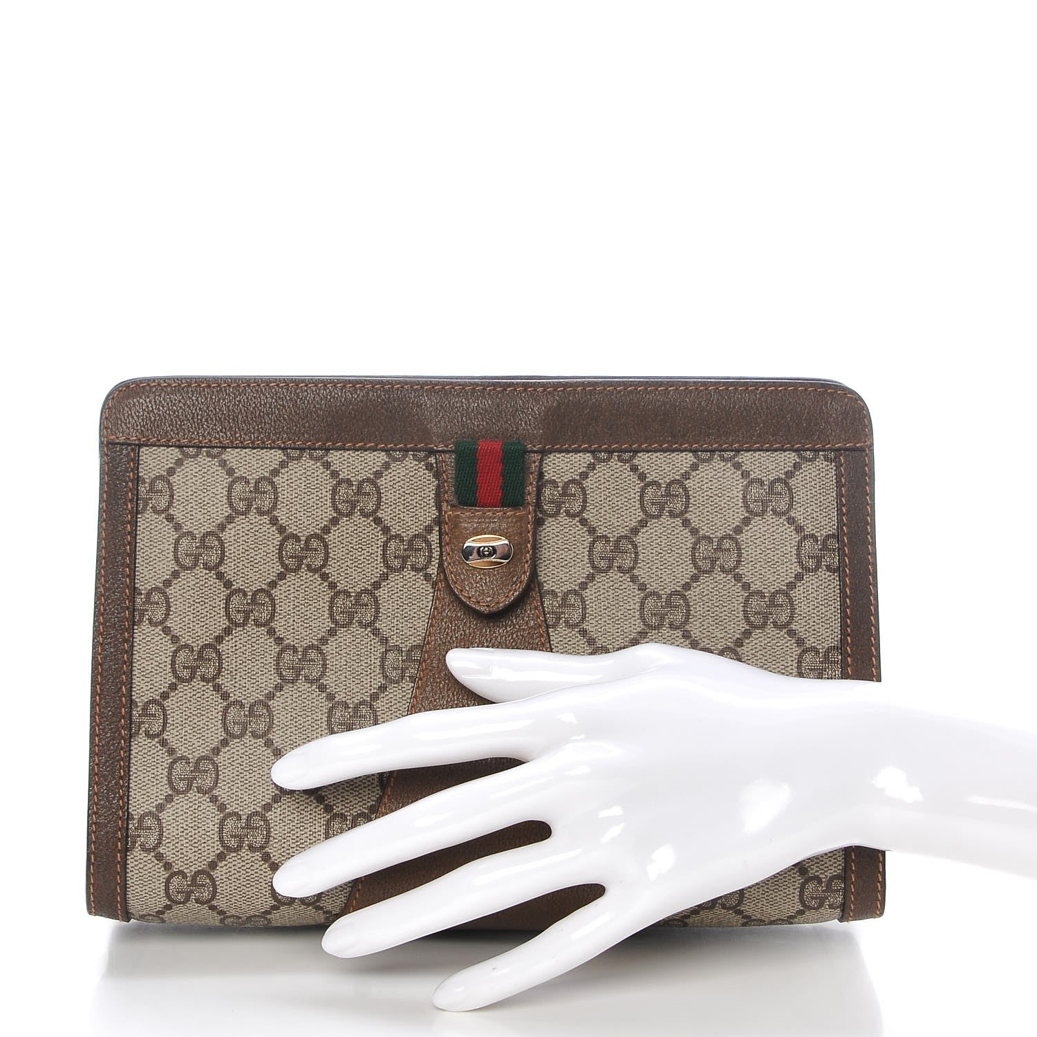 Gucci GG Plus Web Pouch Brown 2 of 8