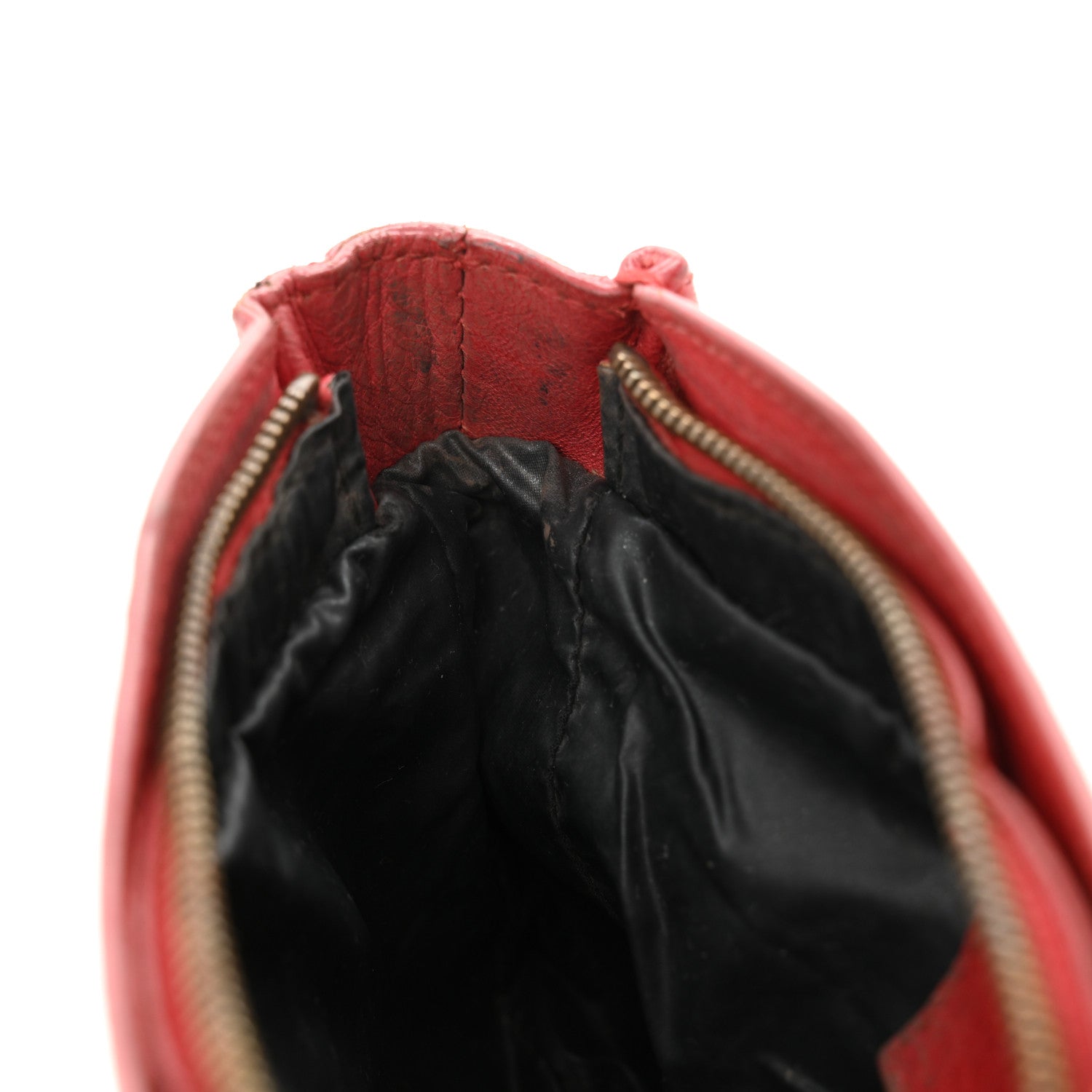 Balenciaga Chevre Classic Hardware Porte Toilette Makeup Clutch  Rouge Coquelicot 11 of 15