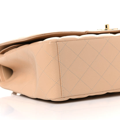 Chanel Caviar Quilted Maxi Double Flap Beige 8 of 10