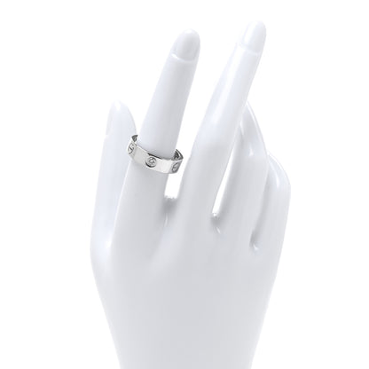 Cartier 18K White Gold 3 Diamond 5.5mm LOVE Ring 56 7.5 2 of 4