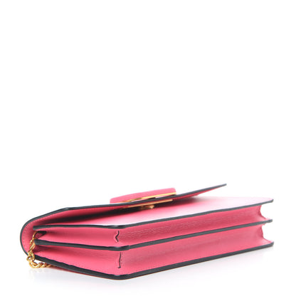 Valentino Garavani Smooth Calfksin Vlogo Wallet On Chain Feminine Pink 4 of 10