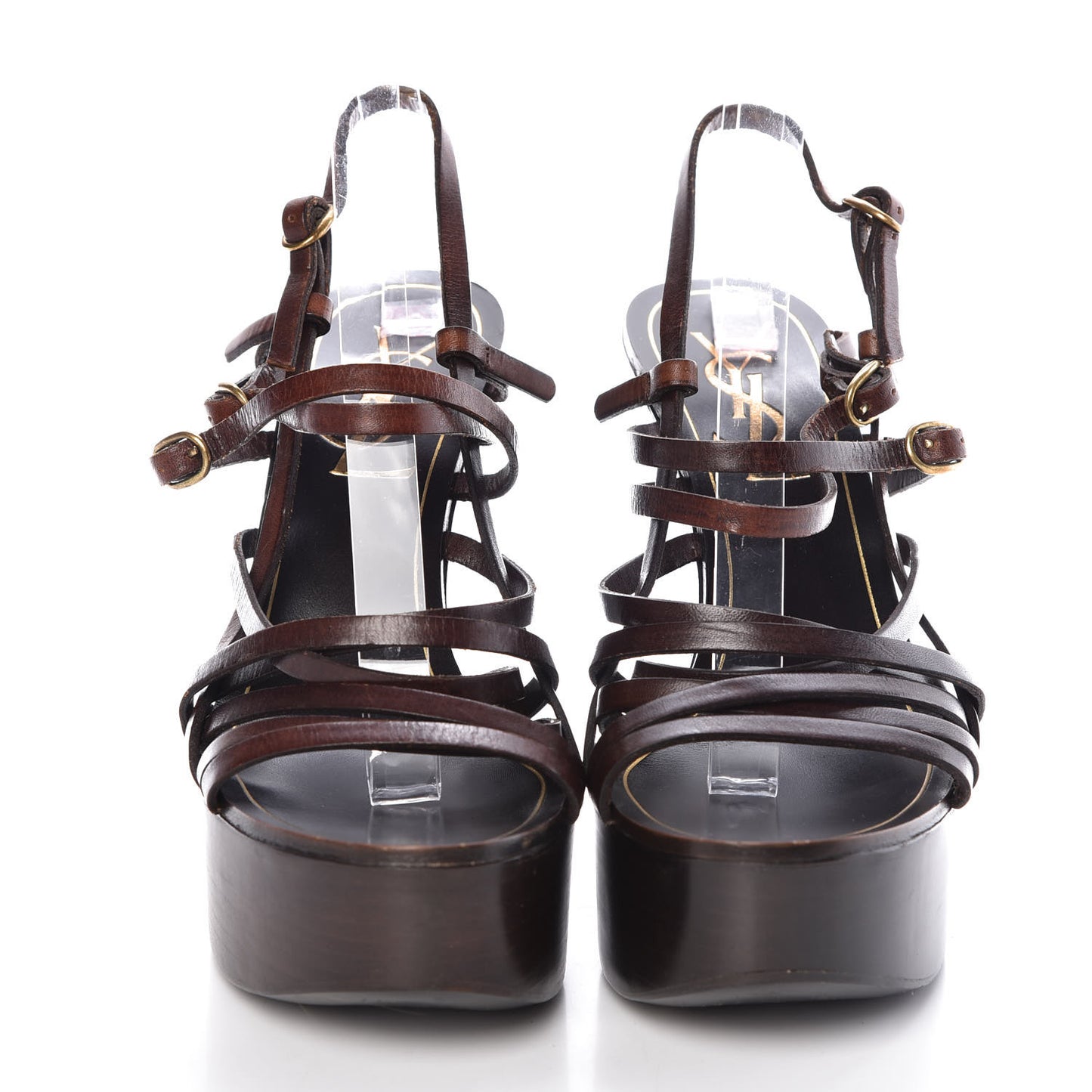 Calfskin Savage 80 Strap Wedge 37 Chocolate