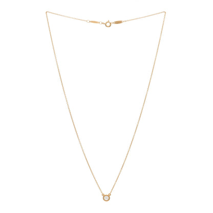 Tiffany 18K Rose Gold Diamond .17ct Elsa Peretti Diamonds by the Yard Pendant Necklace 2 of 4