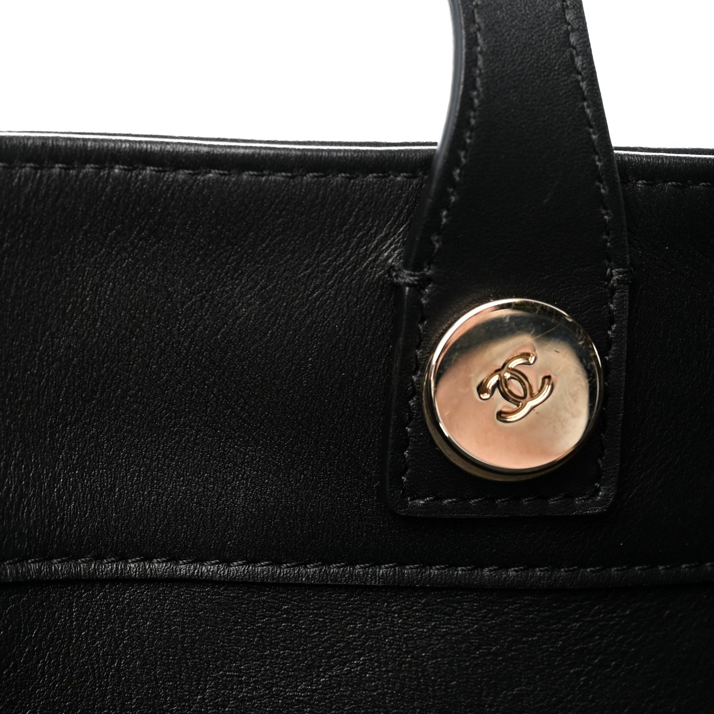 Calfskin Serial Shopper Tote Black