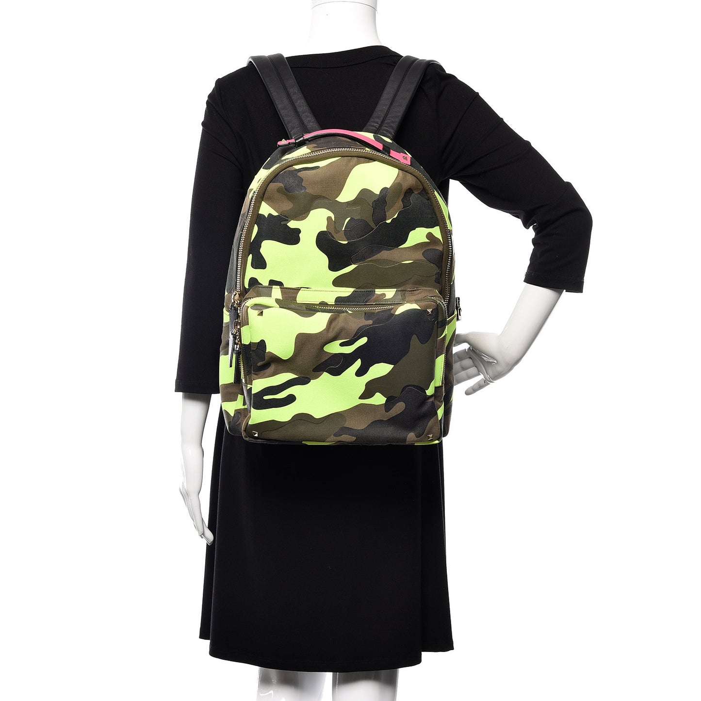 Camouflage Backpack Green Fluo
