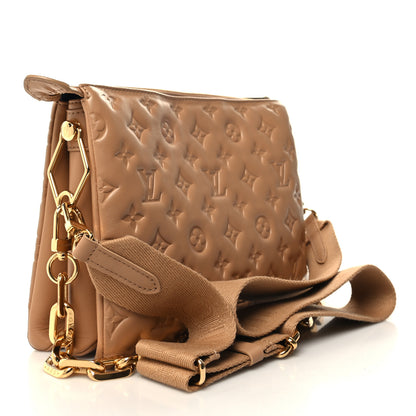 Louis Vuitton Lambskin Embossed Monogram Coussin PM Camel 3 of 12