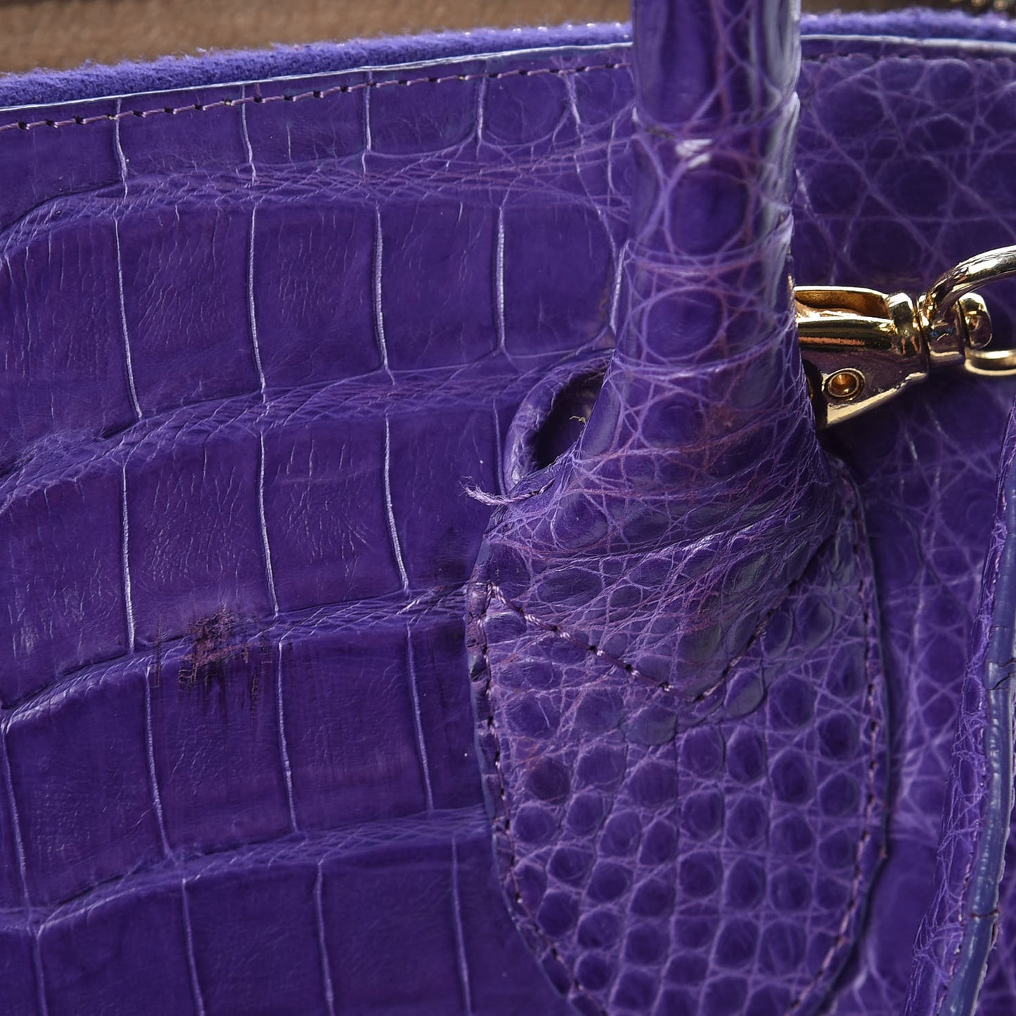 Crocodile Dome Satchel Purple