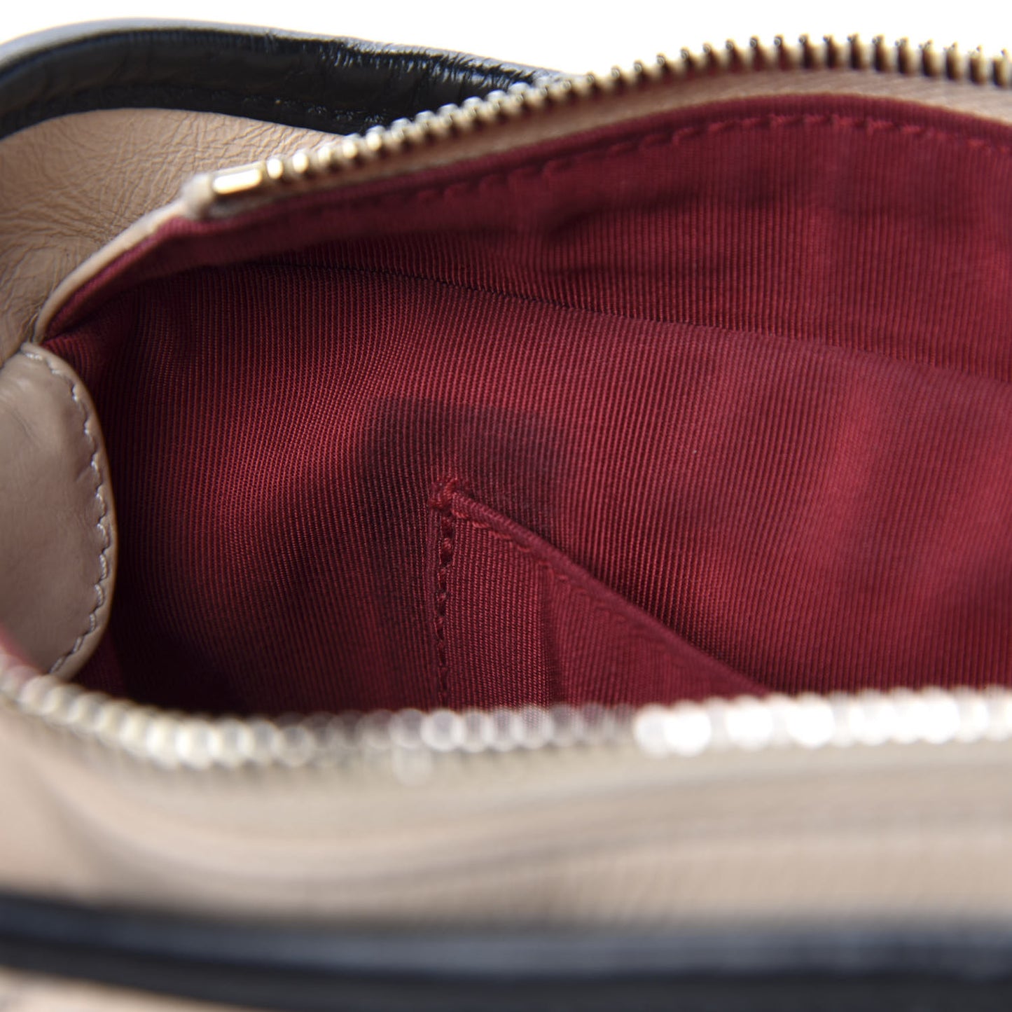 Aged Calfskin Quilted Small Gabrielle Hobo Beige Black