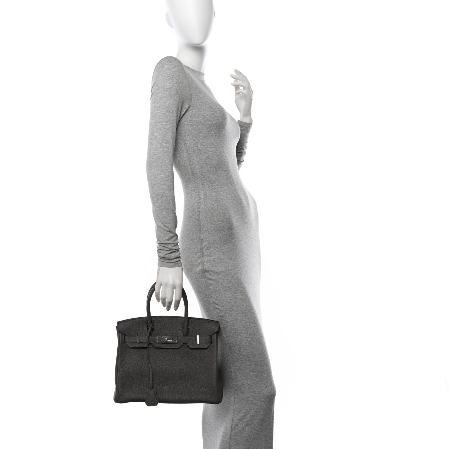 Hermes Togo BIRKIN 30 Etain 2 of 10