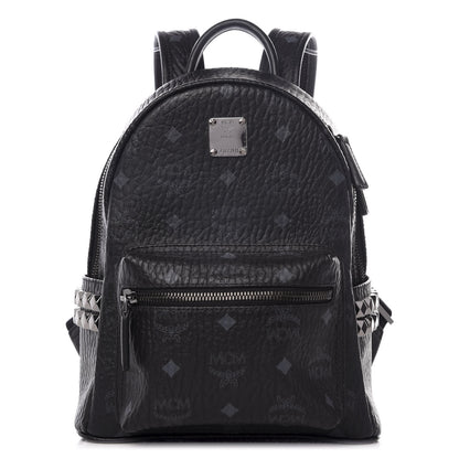 MCM Visetos Side Stud Mini Stark Backpack Black 1 of 9