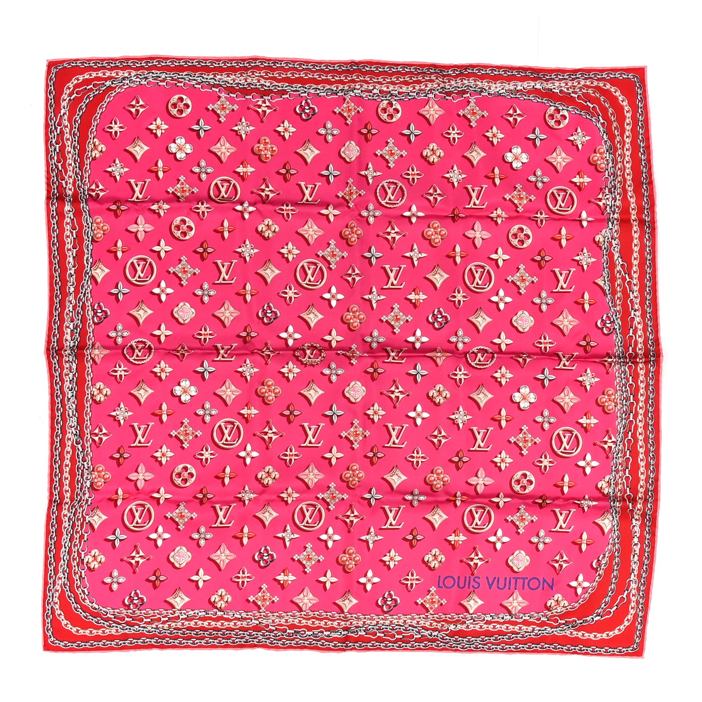 Silk Your Highness Square Scarf Fuchsia