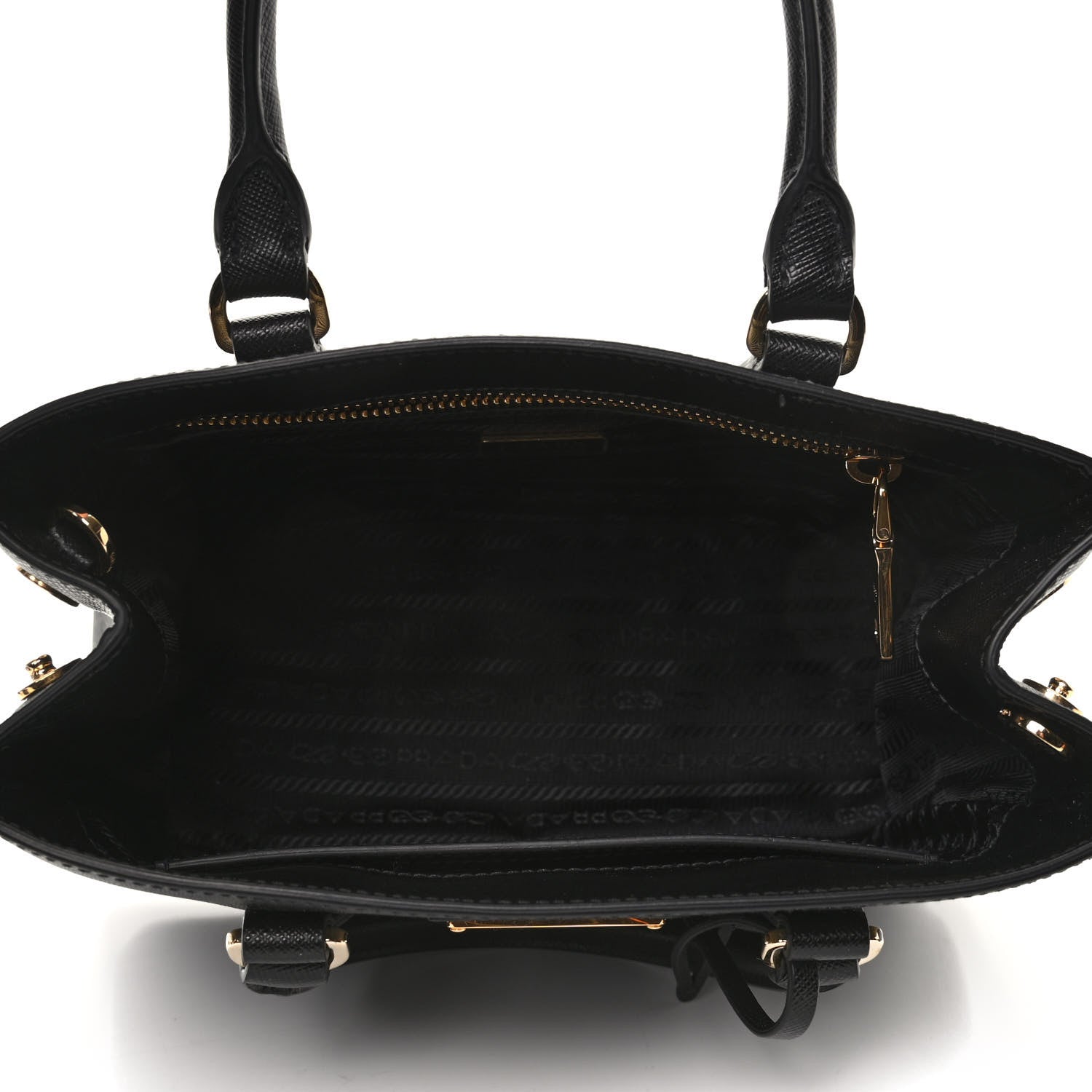 Prada Saffiano Lux Micro Galleria Shoulder Bag Black 5 of 8