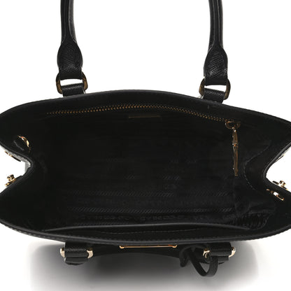Prada Saffiano Lux Micro Galleria Shoulder Bag Black 5 of 8