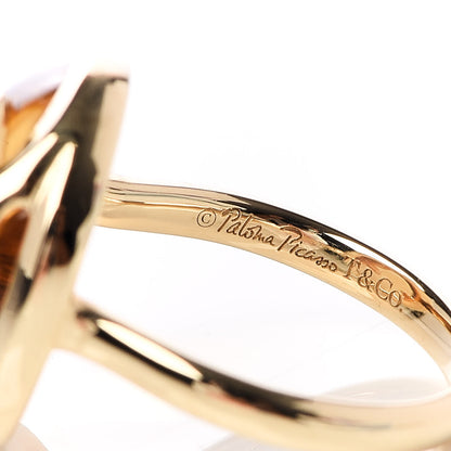 Tiffany 18K Yellow Gold Citrine Paloma Picasso Olive Leaf Ring 46 3.75 5 of 6